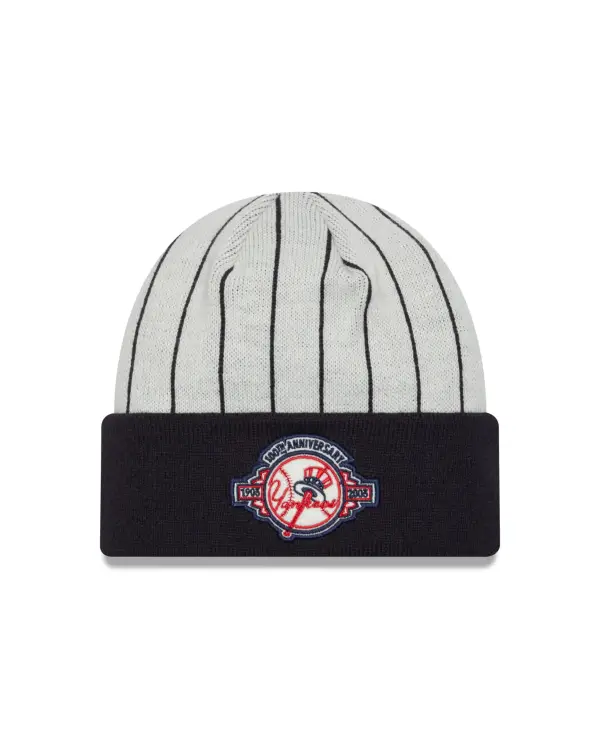 NY Yankees New Era  Retro Cuff Knit Beanie OSFM - Image 2