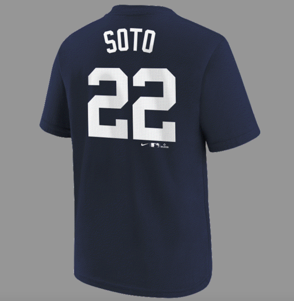 NY YANKEES SOTO JUAN # 22 YOUTH HOME N&N SS TEE S/S SPORTSWEAR TOPS - Image 4