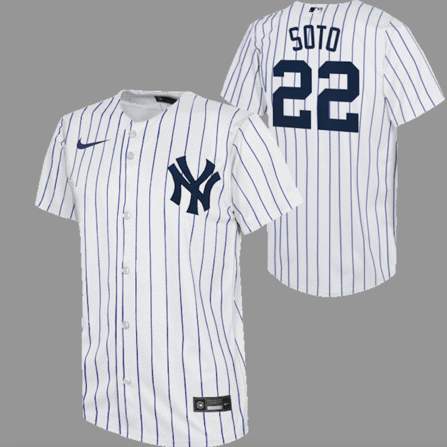 NEW YORK YANKEES SOTO JUAN # 22 HOME TWILL PLAYER FINISHED YOUTH