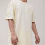 NEW YORK YANKEES NEUTRAL CJ DROP SHOULDER  EGGSHELL TEE - Image 5