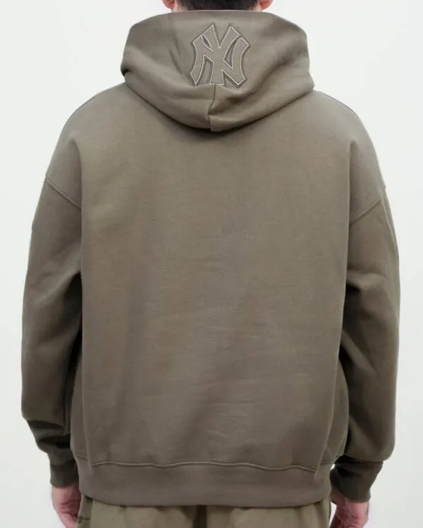 NEW YORK YANKEES NEUTRAL DROP SHOULDER FLC PO HOODIE DARK TAUPE - Image 3