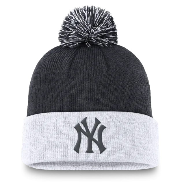 NY YANKEES NIKE PEAK STANDARD CUFF POM BEANIE