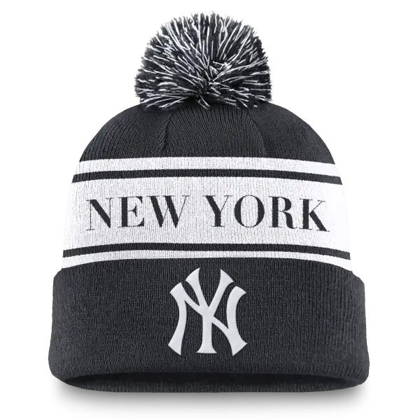 NY YANKEES NIKE PEAK STANDARD CUFF POM BEANIE