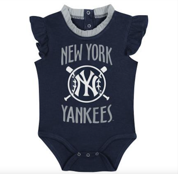 NEW YORK YANKEES BABY FAN 2PK CREEPER SET NEWBORN - Image 2