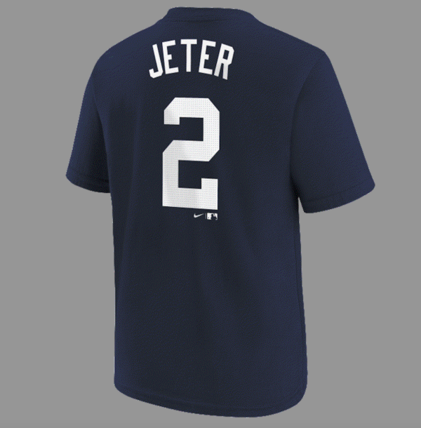 NEW YORK YANKEES JETER DEREK #2 HOME NAME & NUMBER TEE YOUTH - Image 3