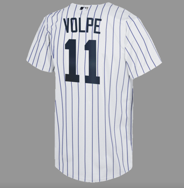 NEW YORK YANKEES VOLPE ANTHONY #11 HOME TWILL PLAYER FINISHED YOUTH - Image 3