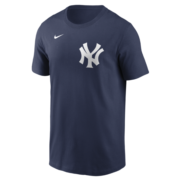 NY YANKEES NIKE Aaron Judge #99 Nike Navy Home Player Name & Number T-Shirt - Image 3