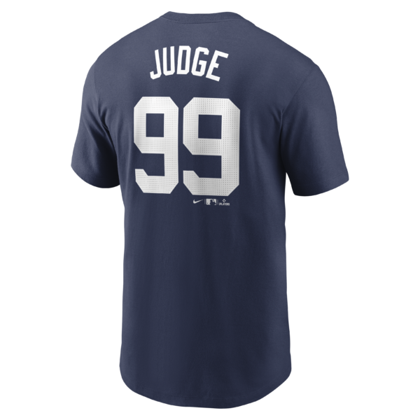 NY YANKEES NIKE Aaron Judge #99 Nike Navy Home Player Name & Number T-Shirt