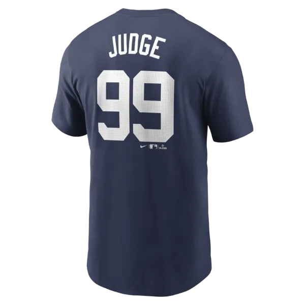 NY YANKEES NIKE Aaron Judge #99 Nike Navy Home Player Name & Number T-Shirt