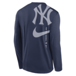 NY YANKEES Men's Nike Large Swoosh Back Legend Tee LONG SLEEVE - Image 2