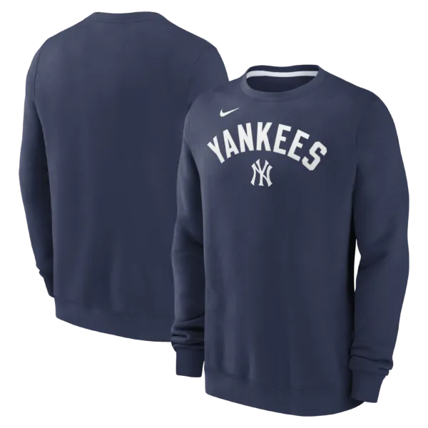 NY YANKEES Men's Nike Classic Twill Crewneck Fleece