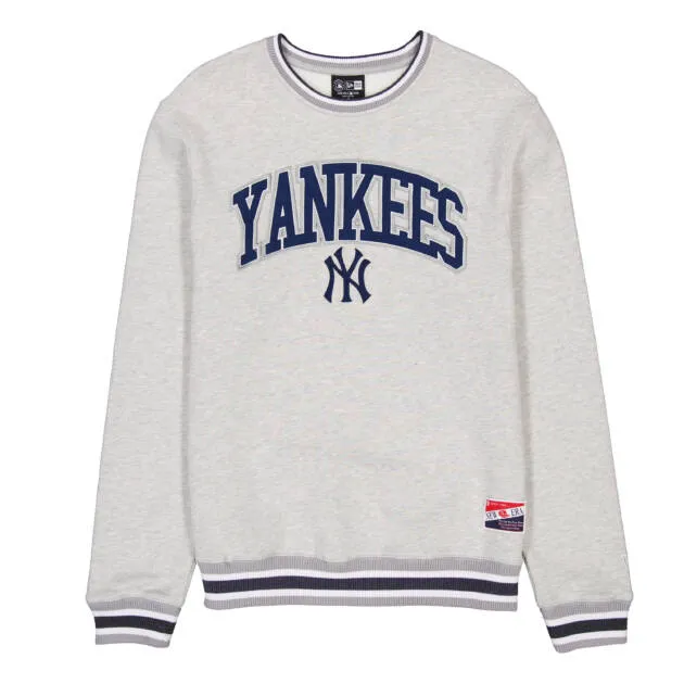 NY YANKEES NEW ERA Throwback Crewneck GRAY