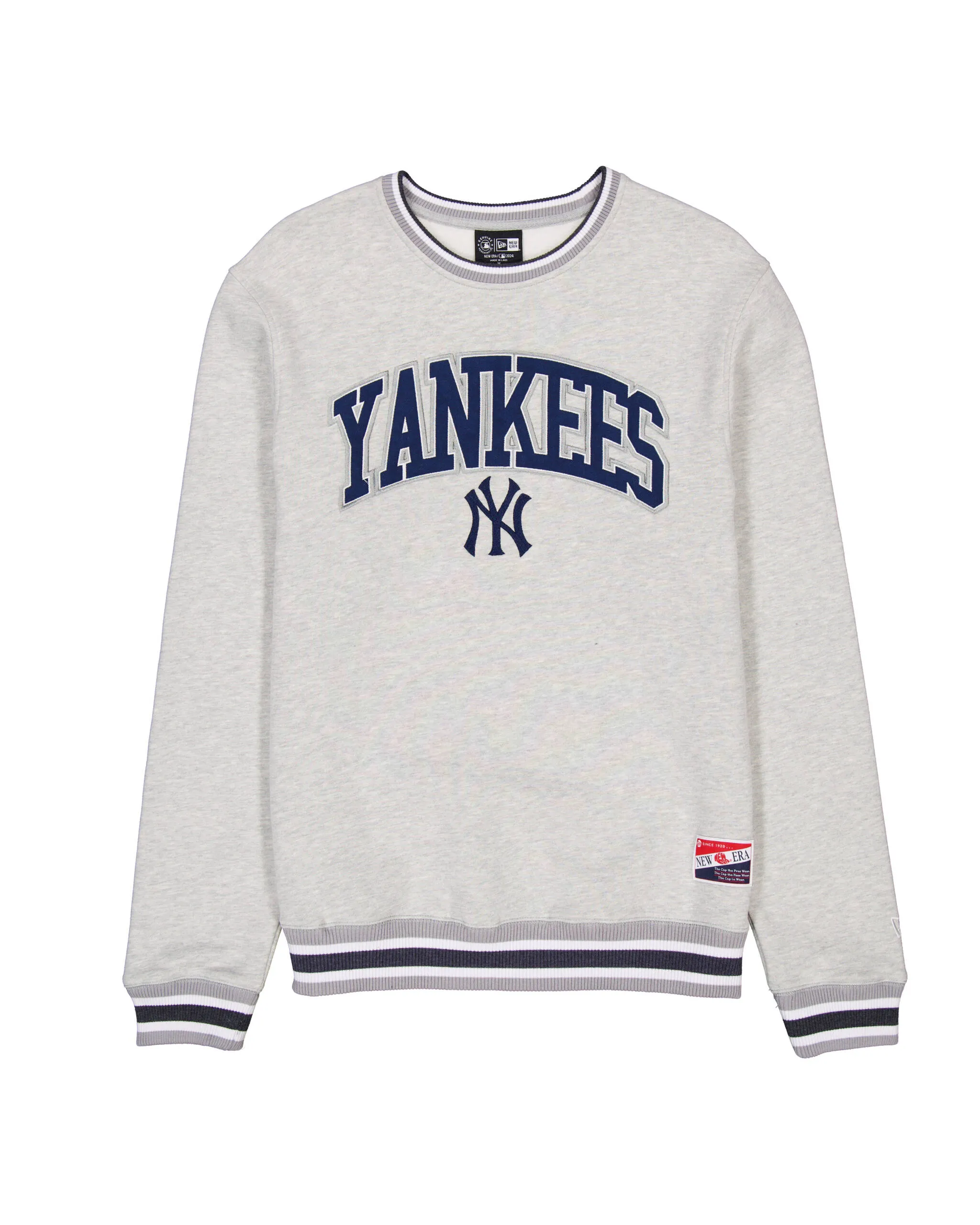 NY YANKEES NEW ERA Throwback Crewneck GRAY