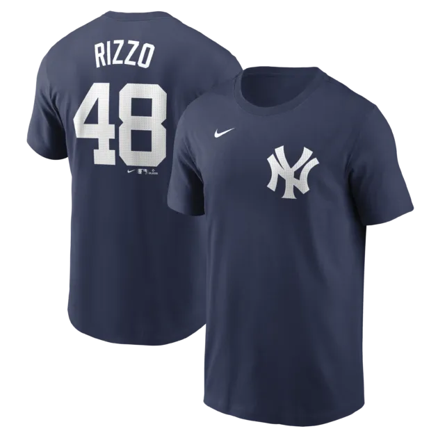 NY YANKEES NIKE A RIZZO # 48 Nike Navy Home Player Name & Number T-Shirt