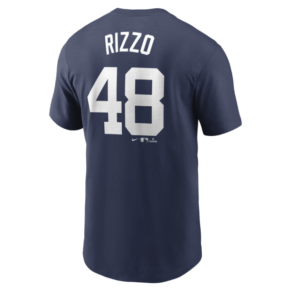 NY YANKEES NIKE A RIZZO # 48 Nike Navy Home Player Name & Number T-Shirt - Image 4