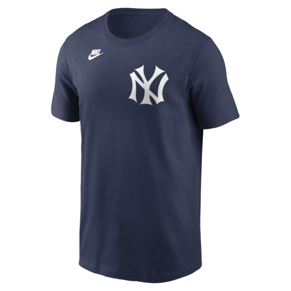 NY YANKEES NIKE D JETER #2 Nike Navy Home Player Name & Number T-Shirt - Image 4