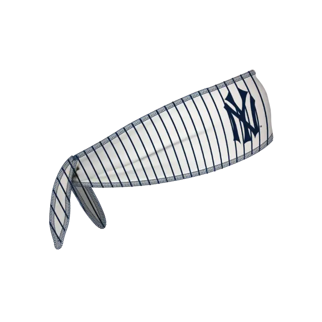 NY YANKEES REVERSIBLE TIEBACK COOLING HEADBAND: COOP LOGO / COOP WORDMARK