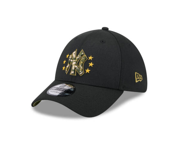 New York Yankees New Era 2024 Armed Forces Day 39THIRTY Flex Hat - Black - Image 2