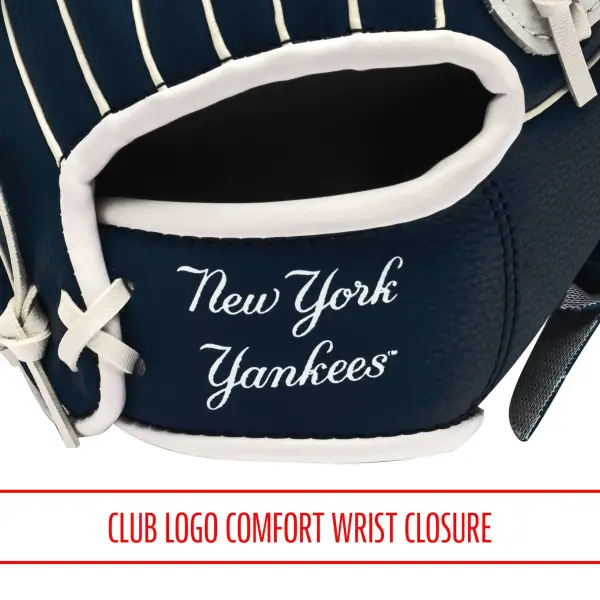 NY YANKEES TEAM GLOVE AND SOFT  BALL SET SIZE 9.5'' INCH - Image 6