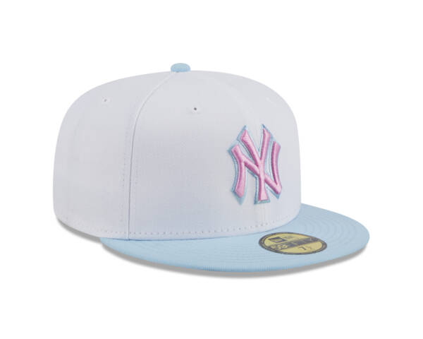 New York Yankees New Era Spring Color Basic Two-Tone 5950 Fitted Hat - Image 2