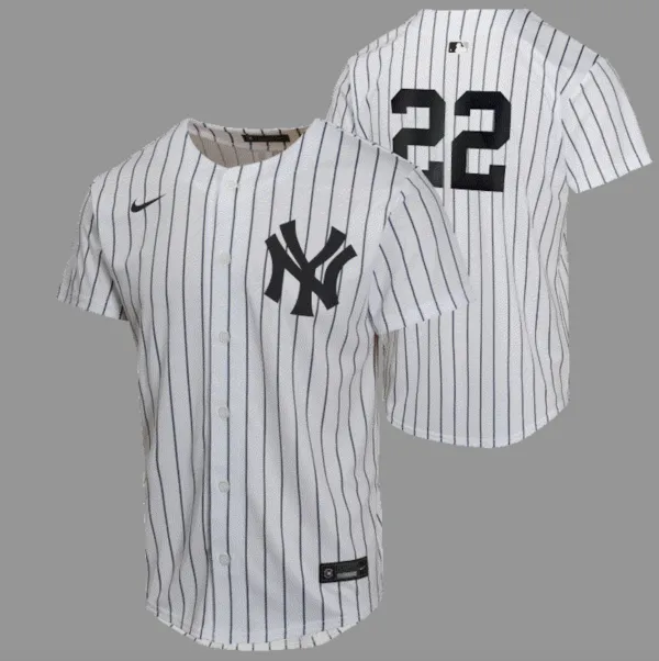 NY YANKEES BEN RICE #22 YOUTH JERSEY NUMBER ONLY