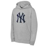 NEW YORK YANKEES YOUTH GREY HOODIE - Image 2