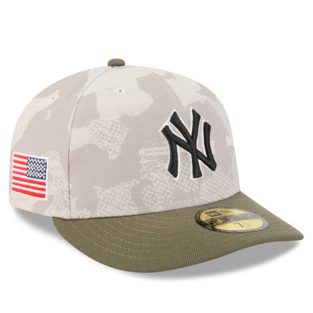 New York Yankees New Era Light Beige/Olive 2025 Armed Forces Day 59FIFTY Fitted Hat