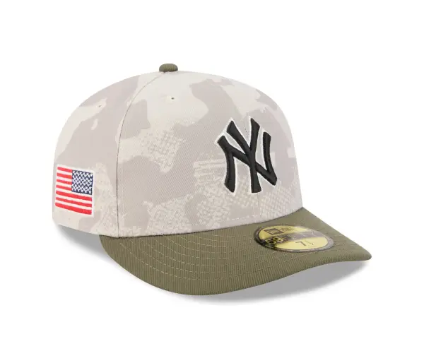 New York Yankees New Era Light Beige/Olive 2025 Armed Forces Day 59FIFTY Fitted Hat