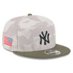 New York Yankees New Era Light Beige/Olive 2025 Armed Forces Day Split Panel 9FIFTY Snapback Hat