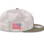 New York Yankees New Era Light Beige/Olive 2025 Armed Forces Day Split Panel 9FIFTY Snapback Hat - Image 6