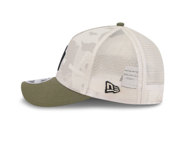 New York Yankees New Era 2025 Armed Forces Day 9FORTY M-Crown A-Frame Adjustable Hat - Light Beige/Olive - Image 4