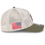 New York Yankees New Era 2025 Armed Forces Day 9FORTY M-Crown A-Frame Adjustable Hat - Light Beige/Olive - Image 6