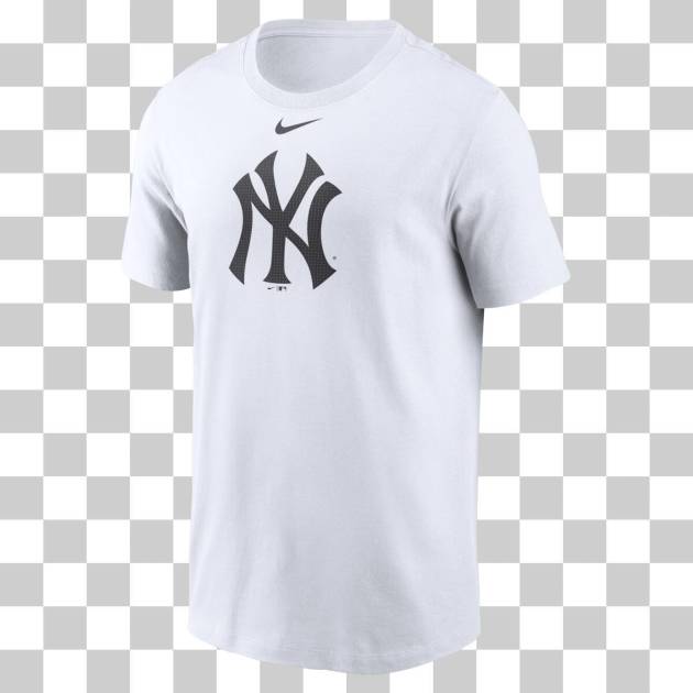 NEW YORK YANKEES FUSE LARGE LOGO WHITE T-SHIRT