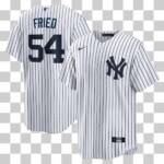 NEW YORK YANKEES MAX FRIED #54 HOME WHITE PINSTRIPE JERSEY NAME AND NUMBERS