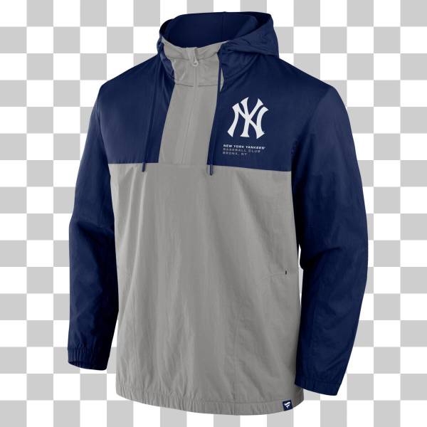 NY YANKEES Men's Navy Ripstop Raglan Quarter-Zip Windbreaker Jacket - Image 3
