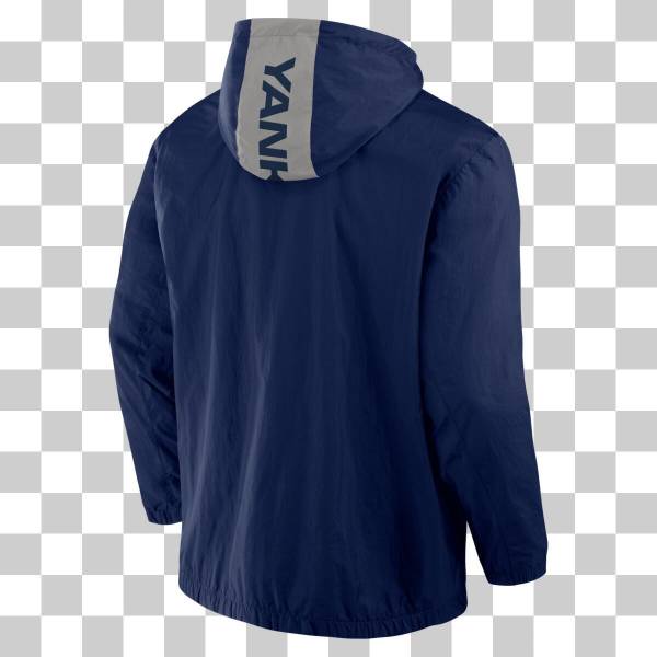 NY YANKEES Men's Navy Ripstop Raglan Quarter-Zip Windbreaker Jacket - Image 4