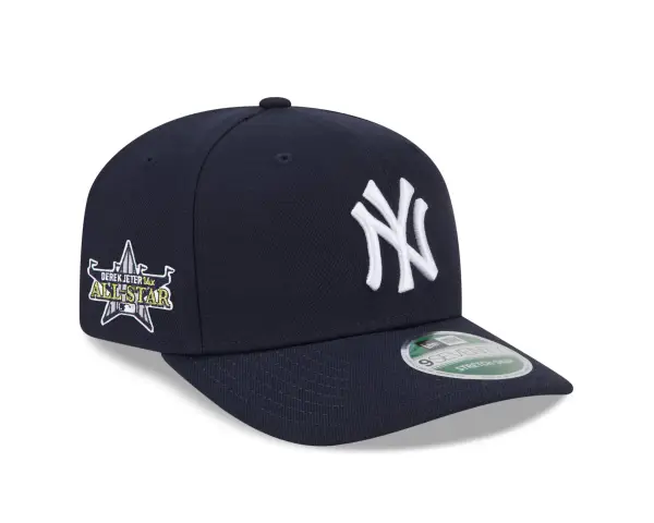 NY  YANKEES NEW ERA 9SEVENTY MVP NAVY PLAYER REPLICA  ADJUSTABLE HAT STRETCH-SNAP WITH D JETER ALL STAR PATCH