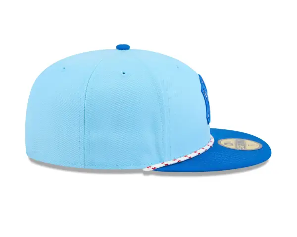 NY YANKEES NEW ERA 59FIFTY MEN'S  2025 FOURTH OF JULY FITTED HAT LIGHT BLUE/BLUE - Image 4