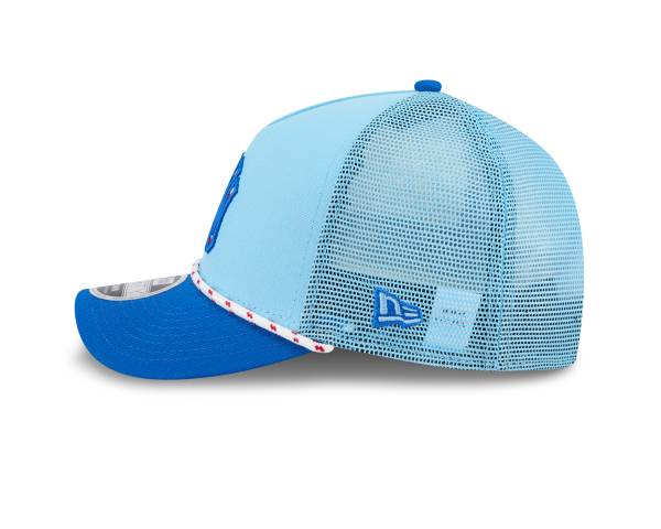 NY YANKEES NEW ERA 9FORTY MEN'S  2025 FOURTH OF JULY  A-FRAME M-CROWN ADJUSTABLE TRUCKER HAT LIGHT BLUE/BLUE - Image 5