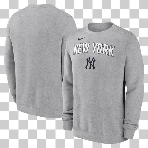 NY YANKEES MEN'S NIKE THROWBACK CREWNECK GRAY
