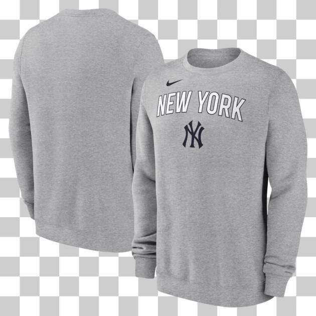 NY YANKEES MEN'S NIKE THROWBACK CREWNECK GRAY