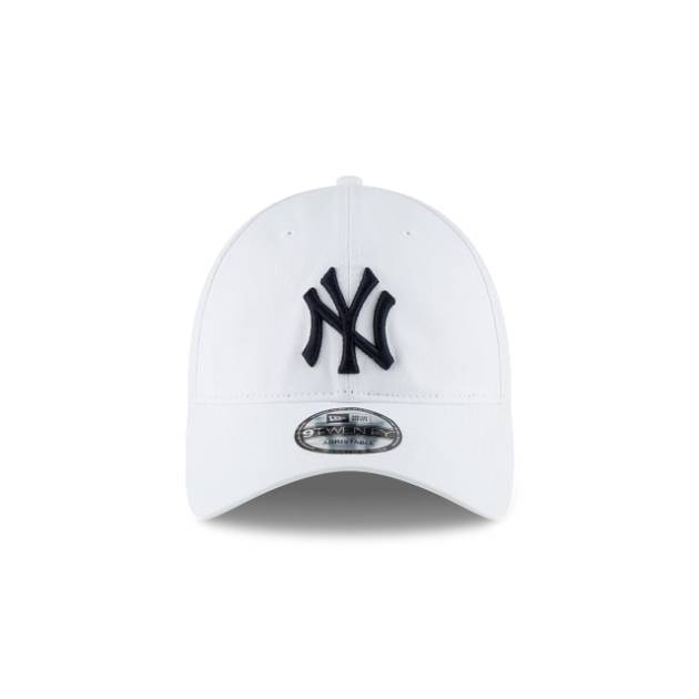 NY YANKEES NEW ERA CLASSIC 9TWENTY WHITE  ADJUSTABLE HAT CAP ONE SIZE FITS ALL