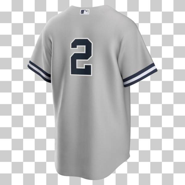 NY YANKEES D JETER # 2NIKE GRAY ROAD REPLICA JERSEY PLAYER NUMBERS ONLY - Image 2