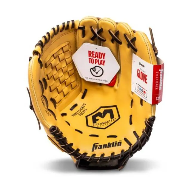 FRANKLIN BASEBALL  BALL FIELD MASTER  - CAMEL/BROWN - RIGHT HAND THROW - FIELDING GLOVES