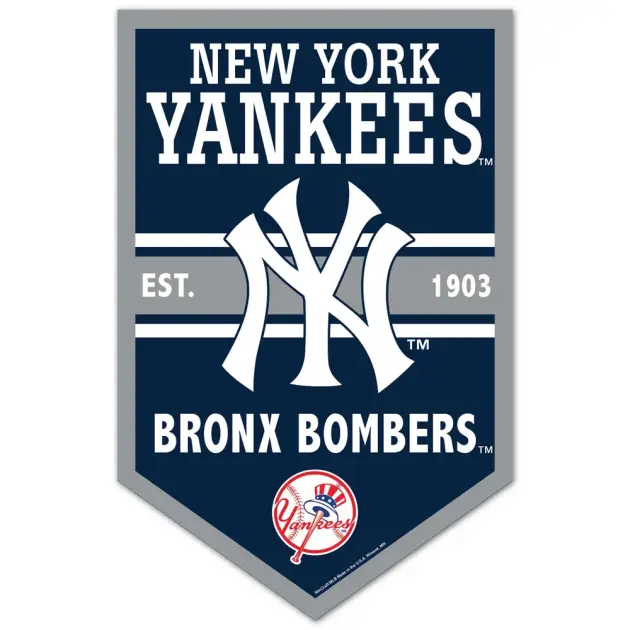 NY YANKEES WOOD SIGN 11" X 17" 1/4" THICK