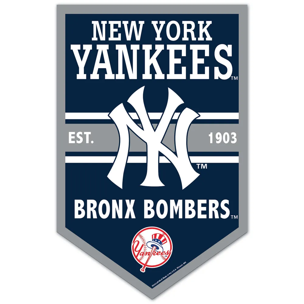 NY YANKEES WOOD SIGN 11" X 17" 1/4" THICK