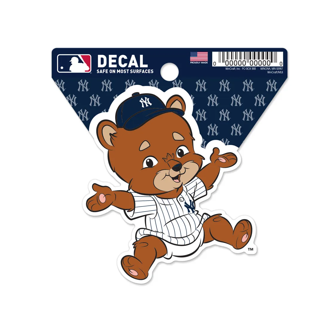 NY YANKEES CLEAN CUT DECAL 3" X 4"