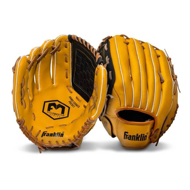 FRANKLIN BASEBALL  BALL FIELD MASTER  -  TAN/BLACK - LEFT HAND THROWTHROW - FIELDING GLOVES