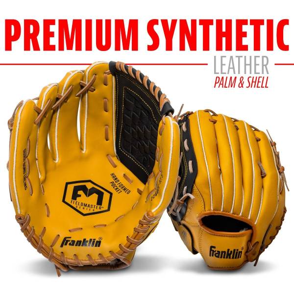 FRANKLIN BASEBALL  BALL FIELD MASTER  -  TAN/BLACK - LEFT HAND THROWTHROW - FIELDING GLOVES - Image 6