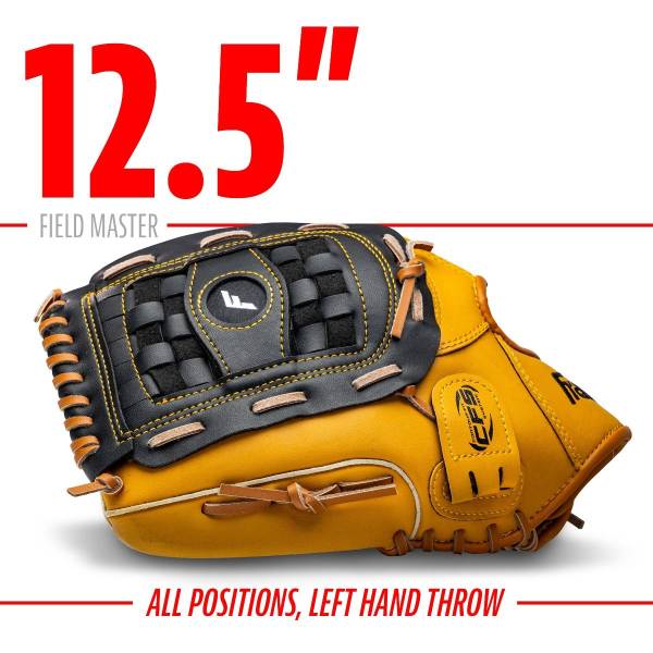 FRANKLIN BASEBALL  BALL FIELD MASTER  -  TAN/BLACK - LEFT HAND THROWTHROW - FIELDING GLOVES - Image 3